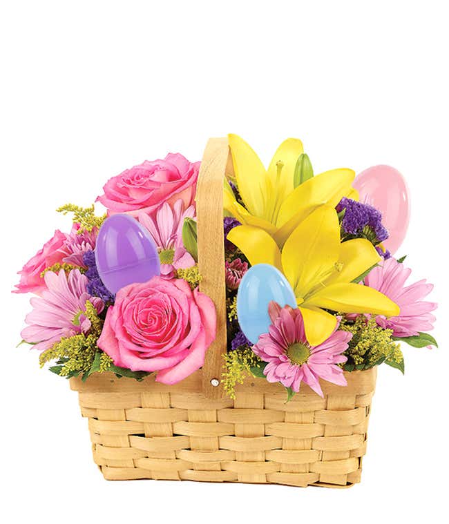 Easter Egg Floral Basket