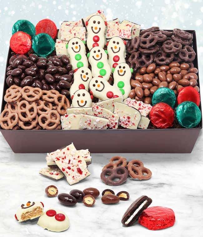 Snowman Chocolate Gift basket