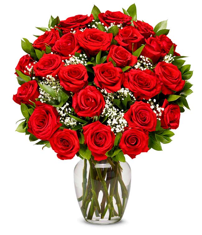 Two dozen red roses for next day delivery 