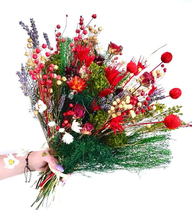 Rouge Royalty Dried Flower Bouquet