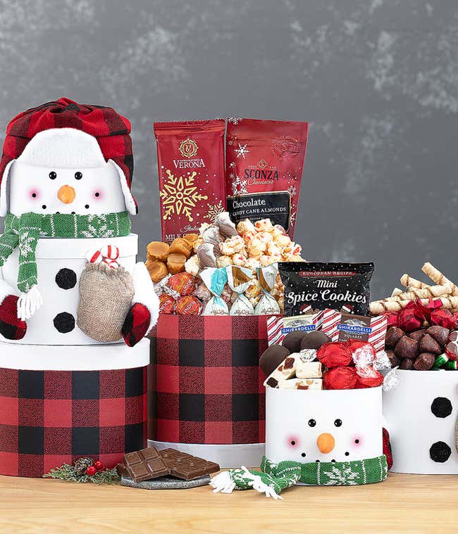 Frozen Snowman Gift Tower